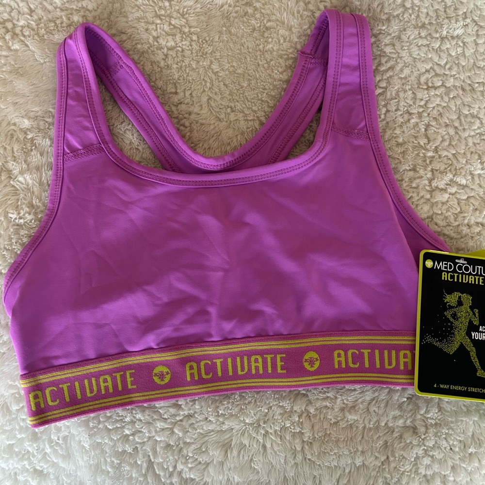 Med Couture Activate Purple Sports Bra